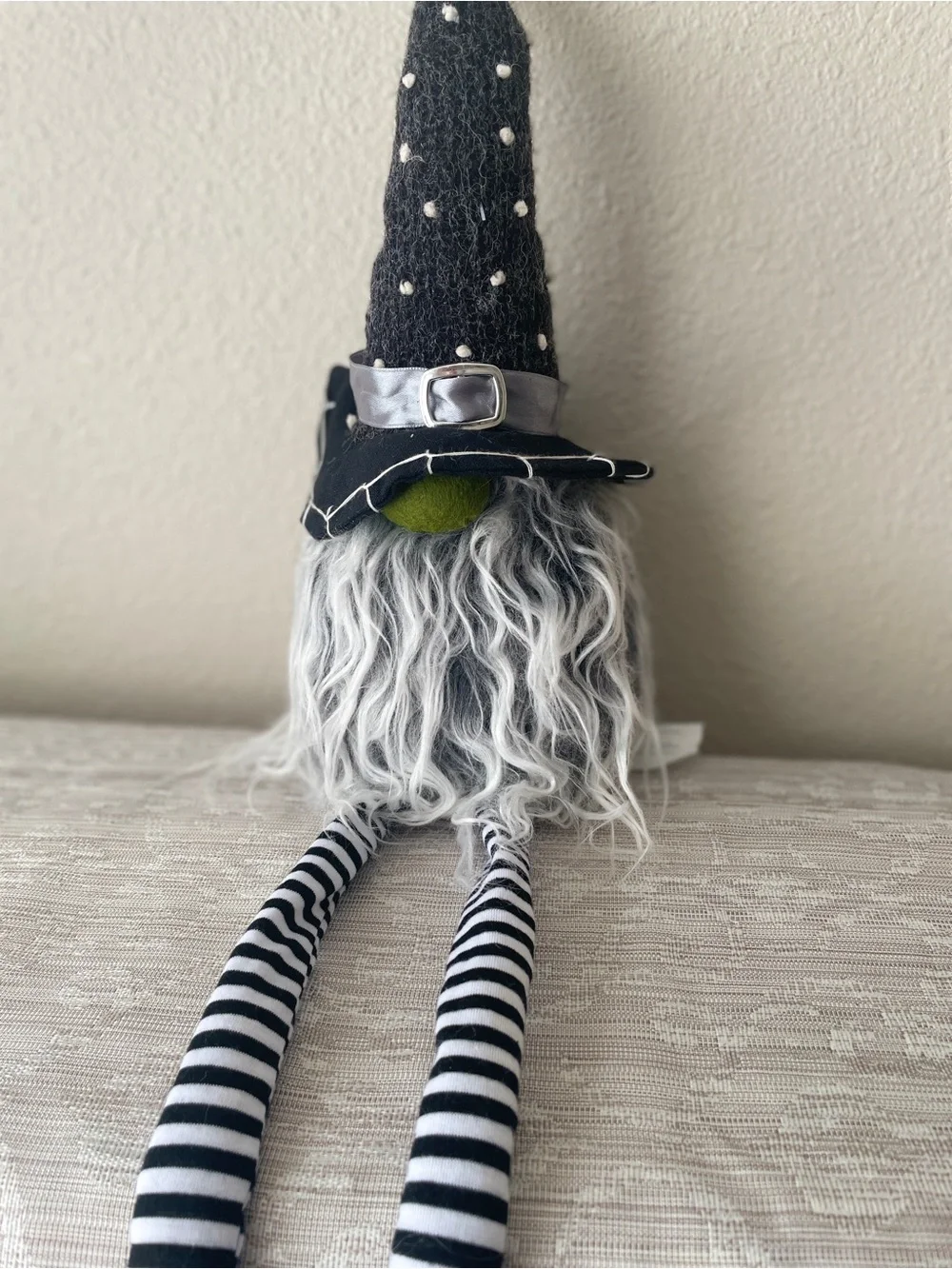 Halloween Gnome green nose 25” long